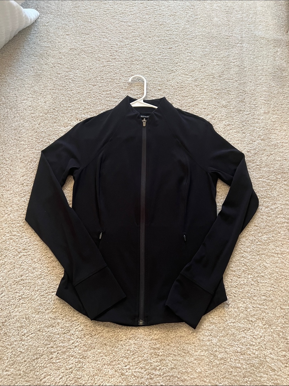 Athleta Black Full-Zip Bomber Jacket